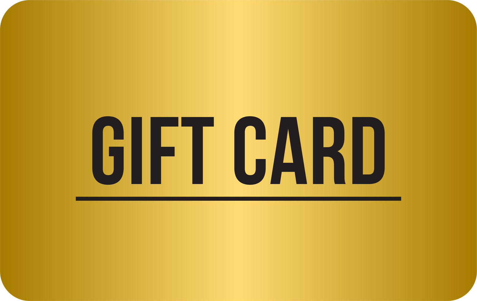 Gold gift card